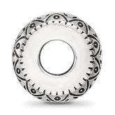 Sterling Silver Reflections Antiqued Aztec Pattern Bead